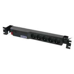 19'' napája.pan.Acar 504WF 5x220V-3m black+prep.ochr