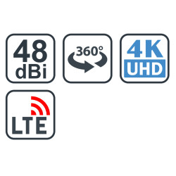 EVOLVEO Jade 1, aktívna vonkajšia anténa FM/DAB+/DVB-T2, filter LTE,4G,5G