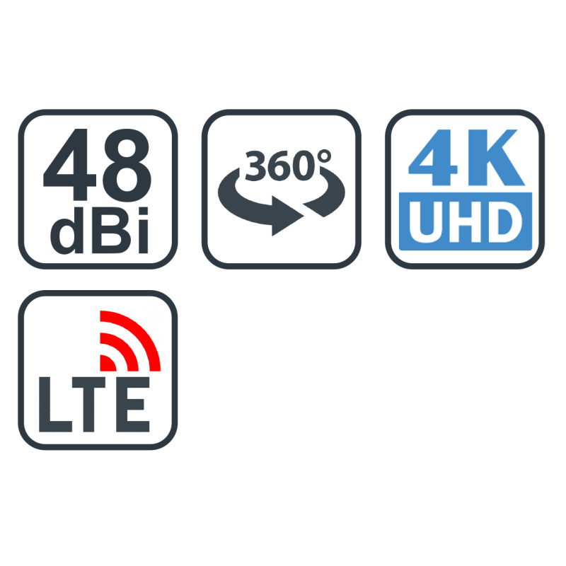 EVOLVEO Jade 1, aktívna vonkajšia anténa FM/DAB+/DVB-T2, filter LTE,4G,5G