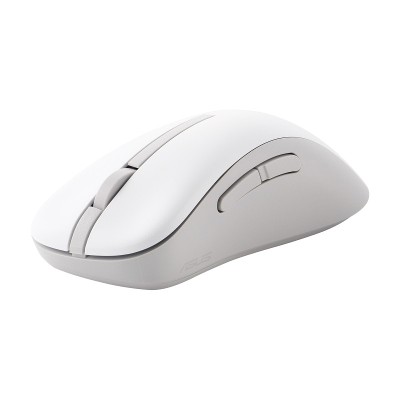 ASUS Wireless Mouse MD102/Kancelárska/Optická/Pre pravákov/1 600 DPI/USB+BT/Biela