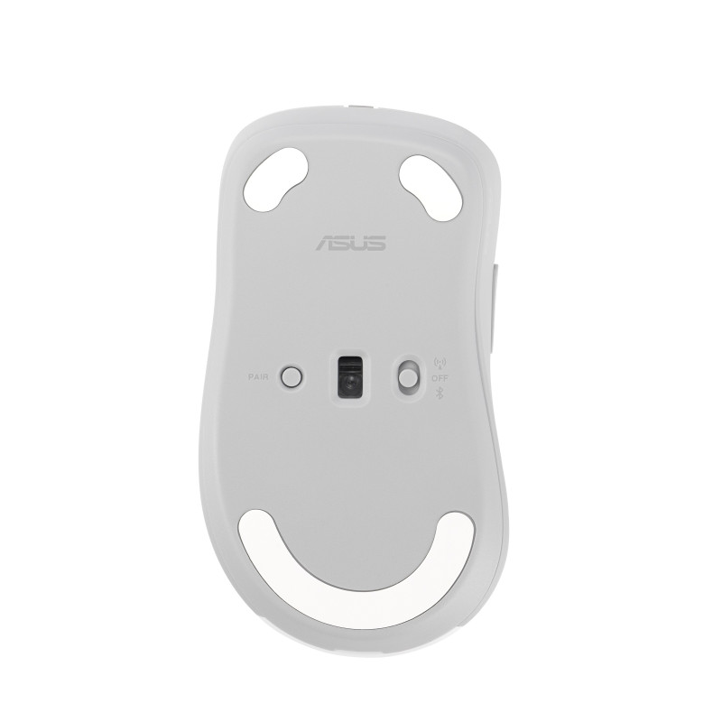 ASUS Wireless Mouse MD102/Kancelárska/Optická/Pre pravákov/1 600 DPI/USB+BT/Biela