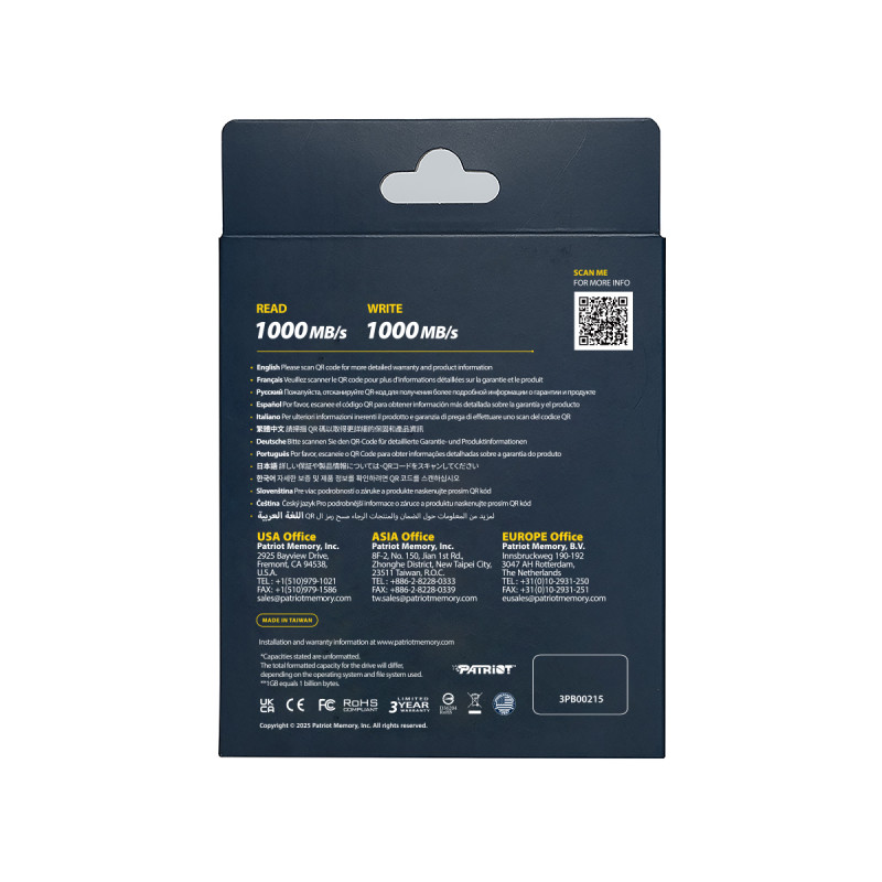 Patriot TRANSPORTER Lite/4TB/SSD/Externý/Čierna/3R