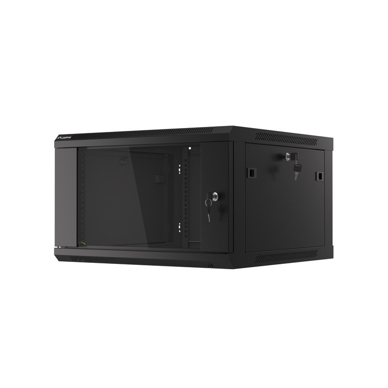 LANBERG 19'' RACKOVÁ SKRIŇA PRO MONTÁŽ NA STENU 6U/600X600 (FLAT PACK) ČIERNA V2