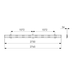 VOGELS - Vogel´s horizontálna časť adaptéra Connect-it PFB 3427 B, 2765 mm, čierna