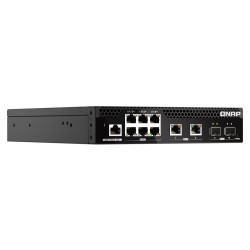 QNAP riadený switch QSW-M2106R-2S2T (6x 2,5GbE RJ45, 2x 10GbE RJ45, 2x 10GbE SFP+, malá šírka)