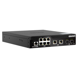 QNAP riadený switch QSW-M2106R-2S2T (6x 2,5GbE RJ45, 2x 10GbE RJ45, 2x 10GbE SFP+, malá šírka)
