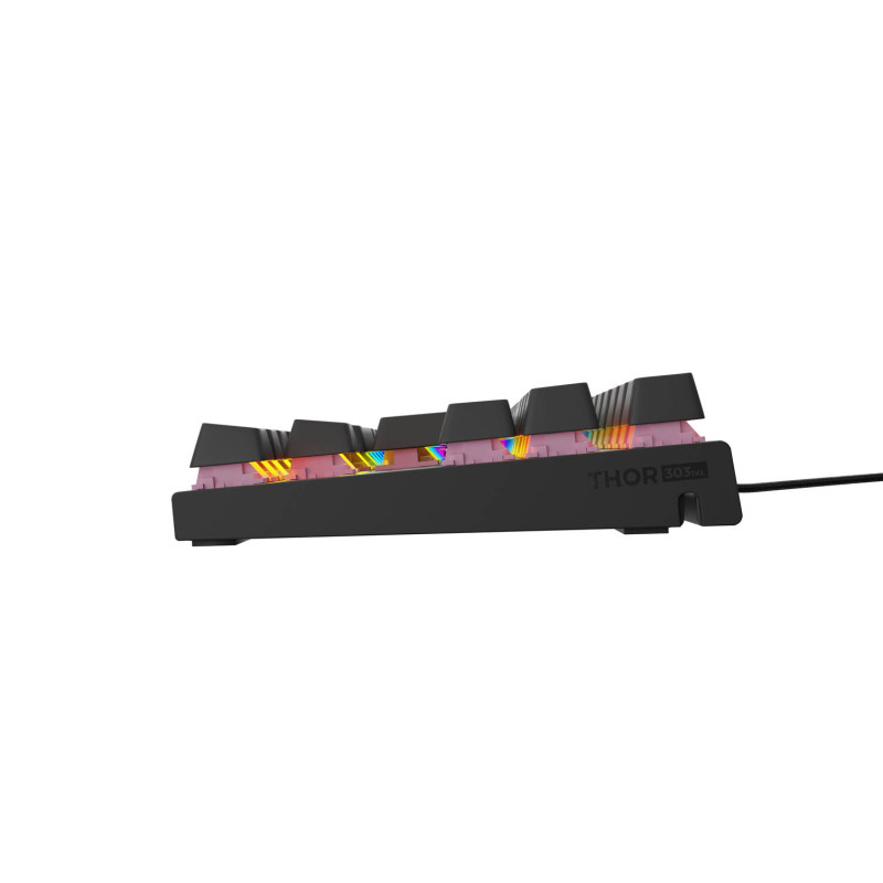 Genesis tichá herná klávesnica THOR 303/TKL/RGB/Outemu Peach/Drôtová USB/ CZ- SK layout/Čierna