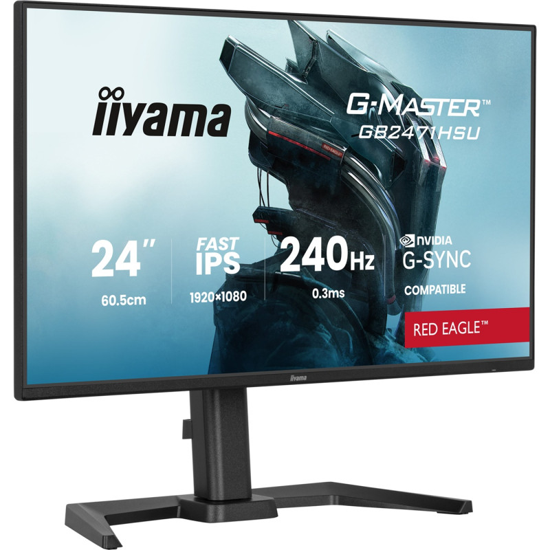 iiyama G-Master/GB2471HSU-B1/23,8''/IPS/FHD/240Hz/0,3ms/Čierna/3R