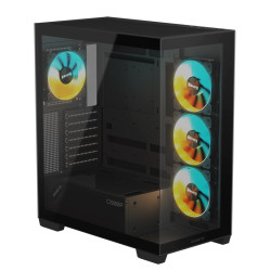 GIGABYTE C500 PANORAMIC STEALTH/Midi Tower/Transpar./Čierna