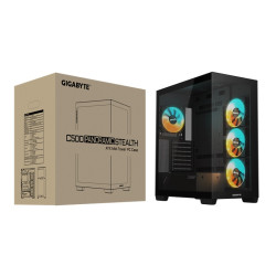 GIGABYTE C500 PANORAMIC STEALTH/Midi Tower/Transpar./Čierna
