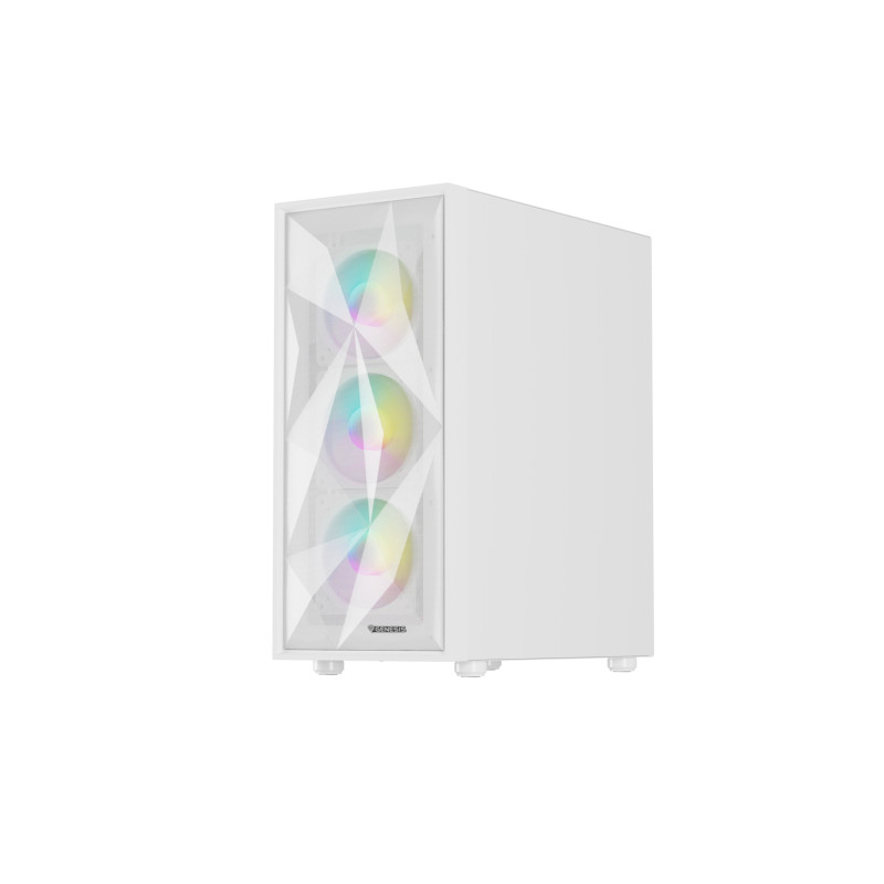 Počítačová skriňa Genesis DIAXID 605 ARGB/Midi Tower/Transpar./Biela