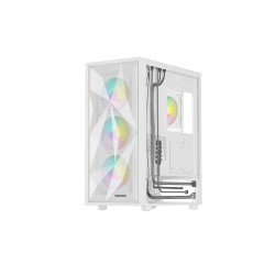 Počítačová skriňa Genesis DIAXID 605 ARGB/Midi Tower/Transpar./Biela