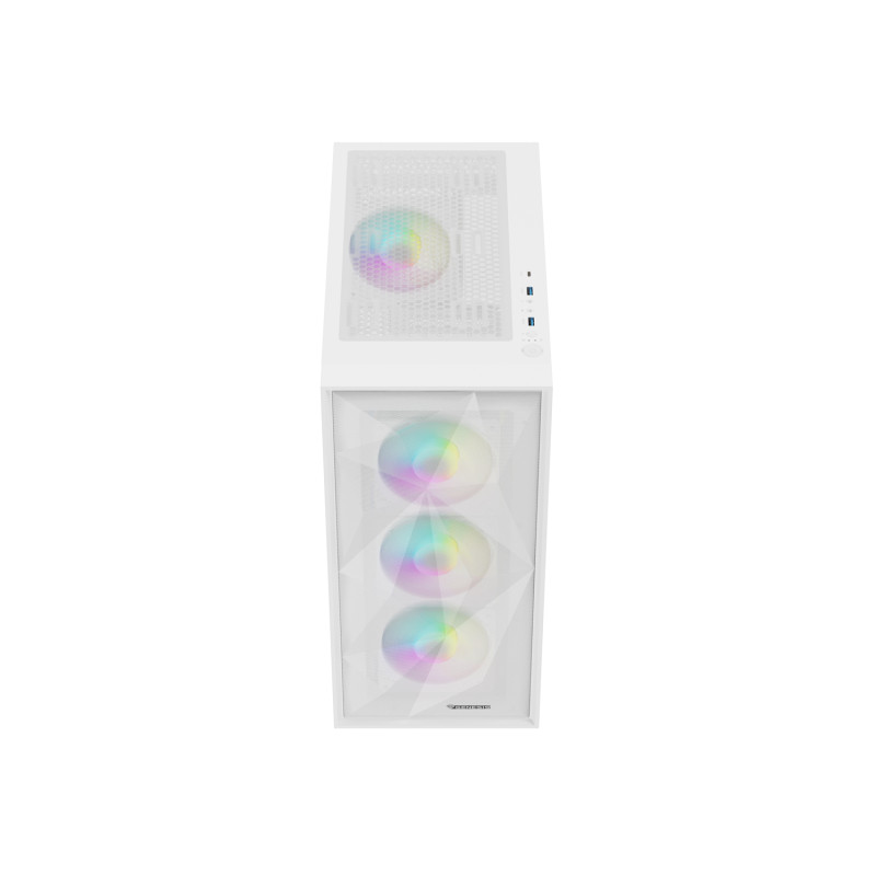 Počítačová skriňa Genesis DIAXID 605 ARGB/Midi Tower/Transpar./Biela