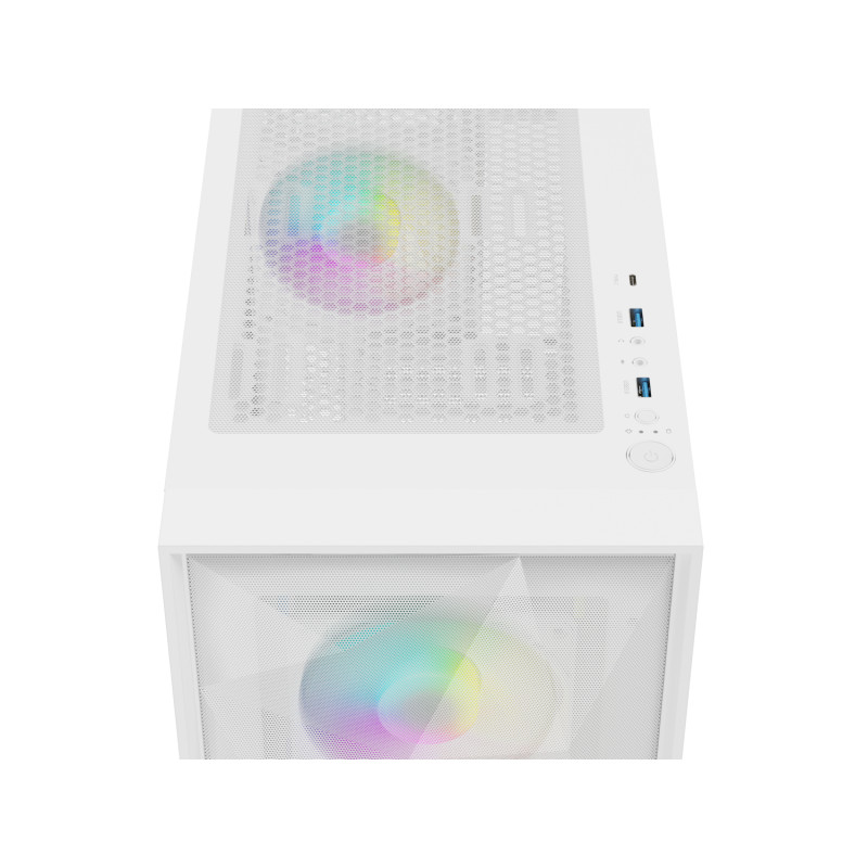 Počítačová skriňa Genesis DIAXID 605 ARGB/Midi Tower/Transpar./Biela