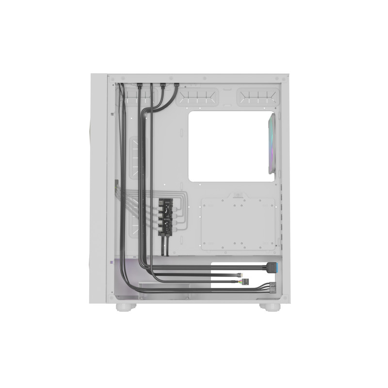 Počítačová skriňa Genesis DIAXID 605 ARGB/Midi Tower/Transpar./Biela