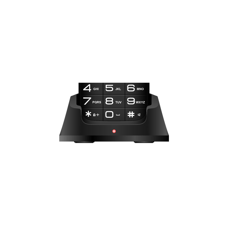 EVOLVEO EasyPhone XO, mobilný telefón pre seniorov s nabíjacím stojanom (čierna farba)