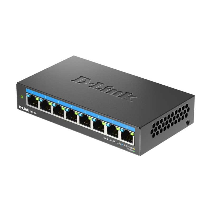D-Link DMS-108/E 8-port 2.5G Multi-Gigabit QoS IGMP Snooping Switch