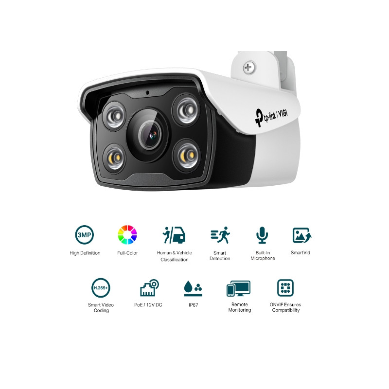 TP-LINK - VIGI C330 (4mm) Full-Color Bullet Network Cam