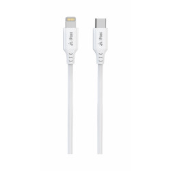 ER - TPU KÁBEL USB-C / LIGHTNING 1M, USB 2.0 BIELÝ