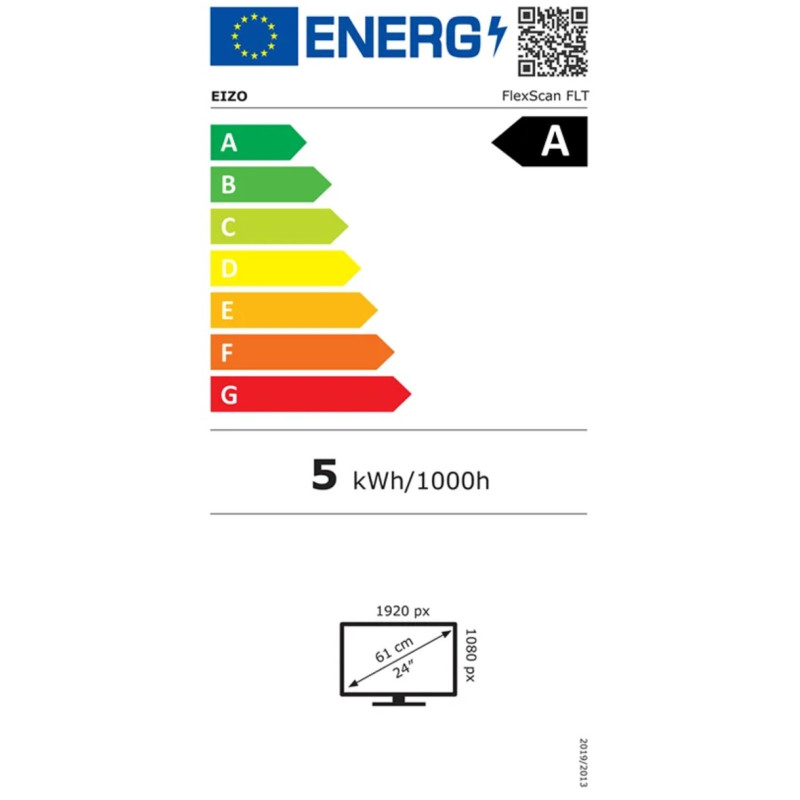 24'' LED EIZO FLT-BK-FHD, IPS, USB-C, LAN, en.tr.A