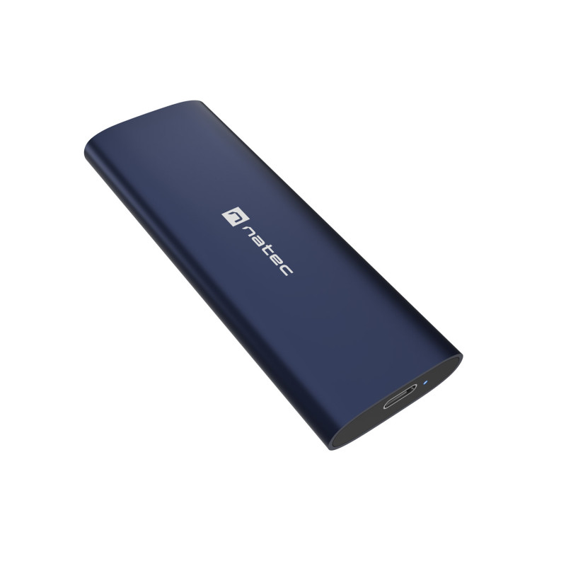 Externý box pre SSD Natec RHINO M.2 NVME LITE USB-C 3.2 GEN 2, hliníkové telo, STEEL NAVY