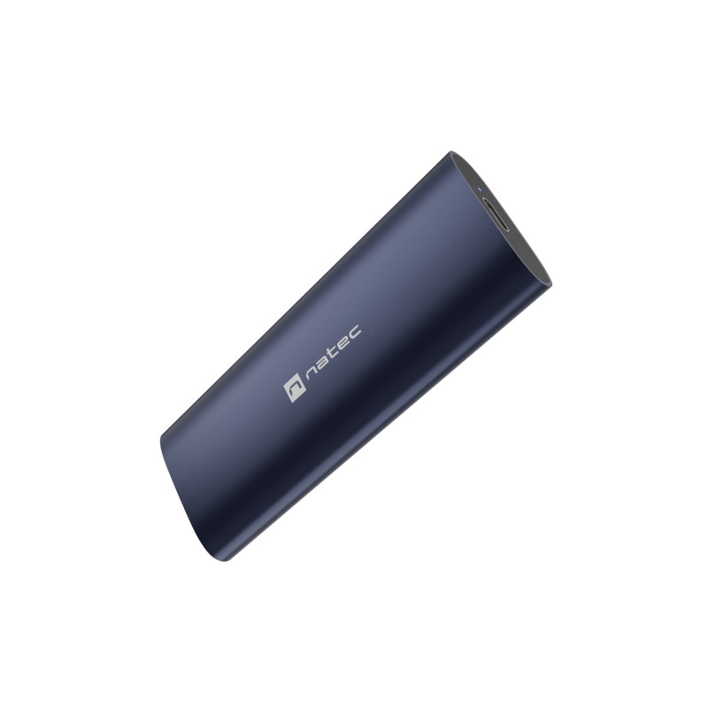 Externý box pre SSD Natec RHINO M.2 NVME LITE USB-C 3.2 GEN 2, hliníkové telo, STEEL NAVY