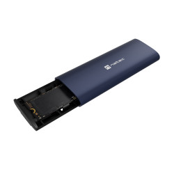 Externý box pre SSD Natec RHINO M.2 NVME LITE USB-C 3.2 GEN 2, hliníkové telo, STEEL NAVY