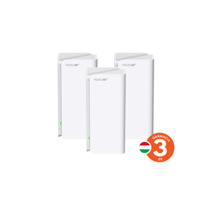 Tenda Nova MX21 Pro (3-pack) WiFi 6E AXE5700 Mesh Gigabit systém, router, 9x GLAN/GWAN, VPN, CZ app