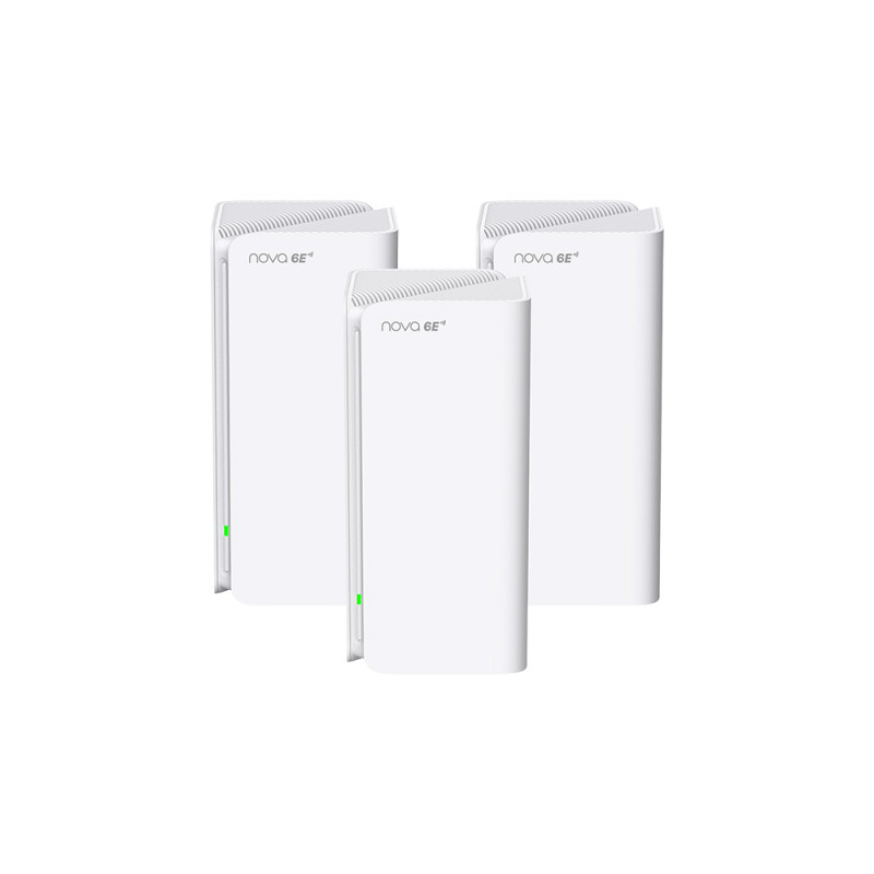 Tenda Nova MX21 Pro (3-pack) WiFi 6E AXE5700 Mesh Gigabit systém, router, 9x GLAN/GWAN, VPN, CZ app