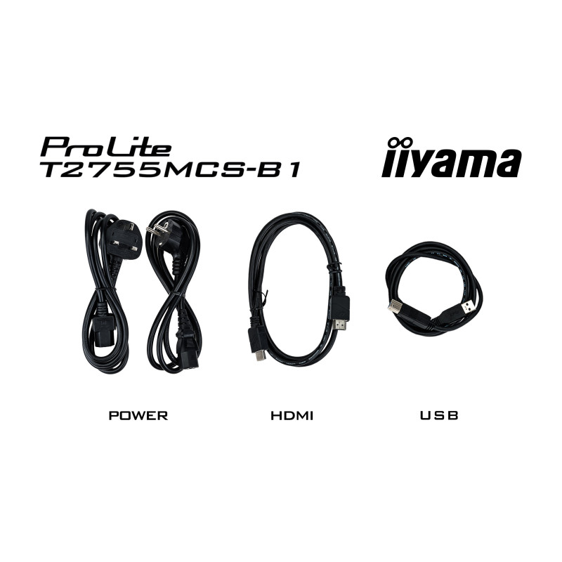 27'' iiyama T2755MSC-B1: IPS, FHD, PCAP, Webcam
