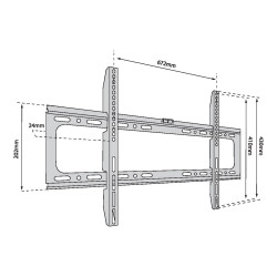 TB TOUCH - TB TV wall mount TB-750 až 65'', 40kg max VESA 600x400