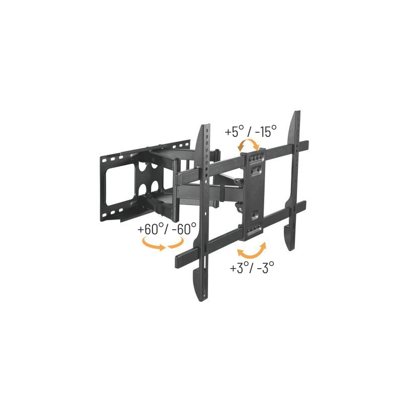 Výsuvný držiak Brateck LPA69-466 pre TV 37''-80'' 60kg polohovateľný nástenný Heavy Duty