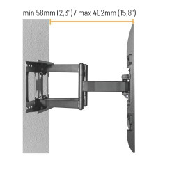 Výsuvný držiak Brateck LPA69-466 pre TV 37''-80'' 60kg polohovateľný nástenný Heavy Duty