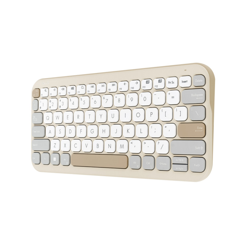 ASUS Marshmallow Keyboard KW100/Bezdrôtová Bluetooth/ CZ- SK layout/Béžová
