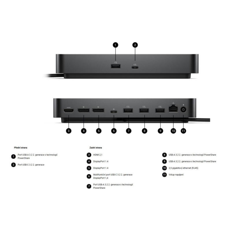 Dell dokovacia stanica WD25 100W Power delivery USB-C