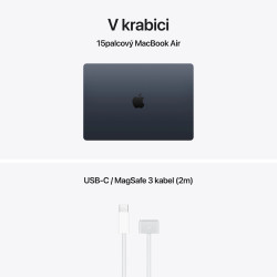 Apple MacBook Air 15''/M5/15,3''/2880x1864/24GB/1TB/M5/Tahoe/Midnight/1R