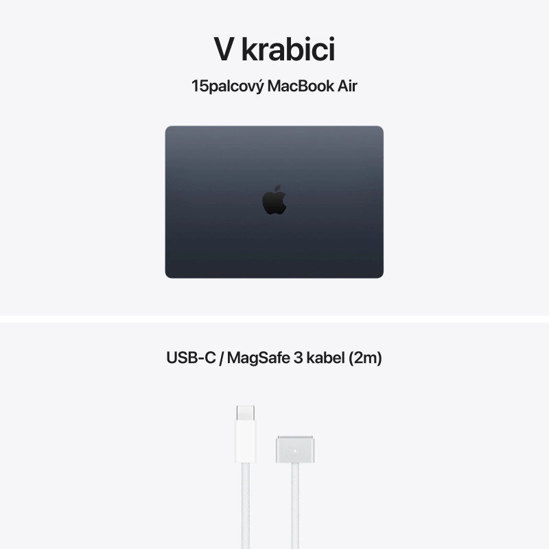 Apple MacBook Air 15''/M5/15,3''/2880x1864/24GB/1TB/M5/Tahoe/Midnight/1R