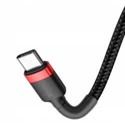 NONAME - Baseus dátový kábel Cafule USB-C PD2.0 1m 60W (20V 3A) černo-červený