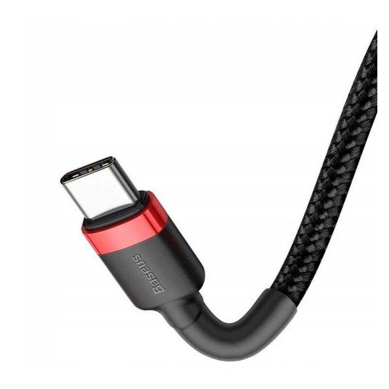 NONAME - Baseus dátový kábel Cafule USB-C PD2.0 1m 60W (20V 3A) černo-červený