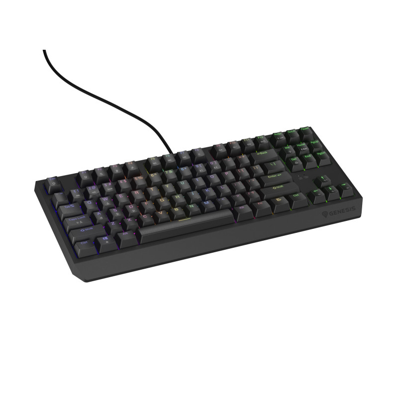 Genesis herná klávesnica THOR 230/TKL/RGB/Outemu Red/Drôtová USB/US layout/Čierna