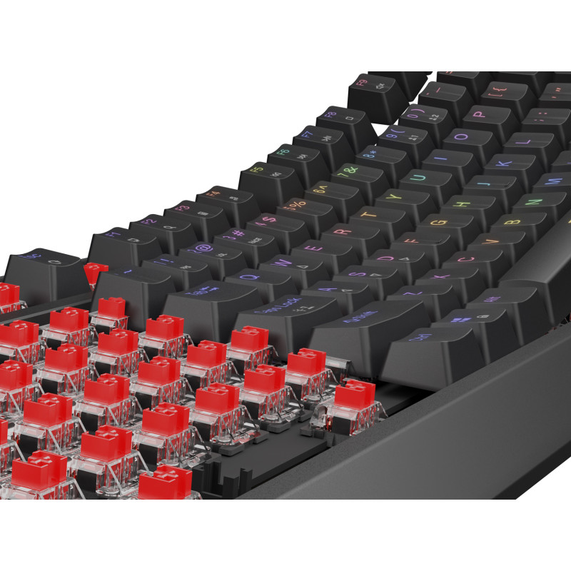 Genesis herná klávesnica THOR 230/TKL/RGB/Outemu Red/Drôtová USB/US layout/Čierna