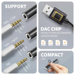 AXAGON ADA-HA, USB-A na 3.5mm jack Hi-Res DAC audio adaptér, 384kHz/32bit, stereo
