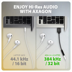 AXAGON ADA-HA, USB-A na 3.5mm jack Hi-Res DAC audio adaptér, 384kHz/32bit, stereo