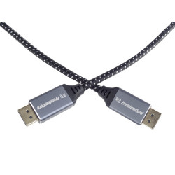 PremiumCord DisplayPort 1.4 prípojný kábel, kovové a pozlátené konektory, 1,5m