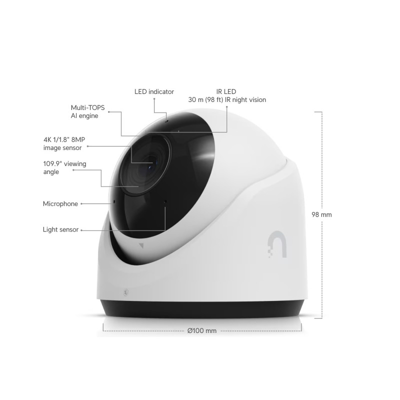 Ubiquiti UVC-G6-Turret-W - Veža UniFi Protect G6, biela