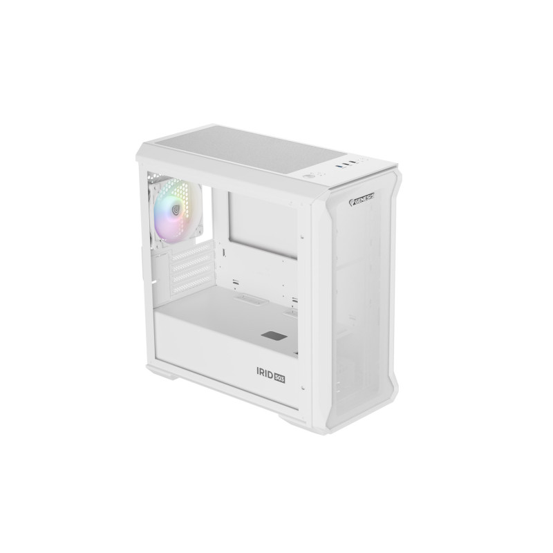 Počítačová skriňa Genesis IRID 503 ARGB LITE/Mini Tower/Transpar./Biela