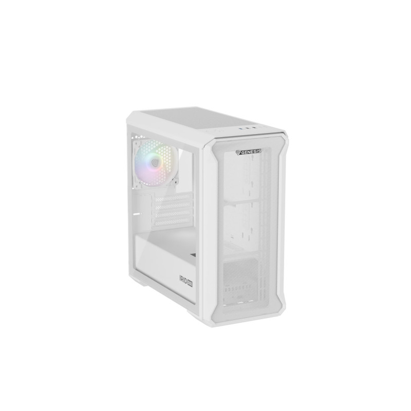 Počítačová skriňa Genesis IRID 503 ARGB LITE/Mini Tower/Transpar./Biela