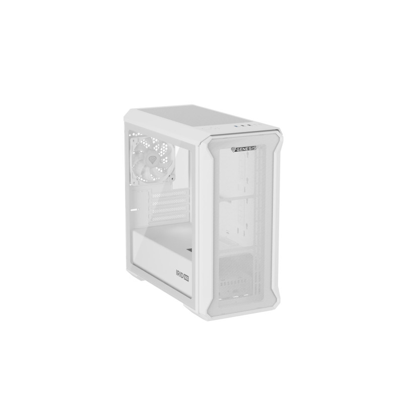 Počítačová skriňa Genesis IRID 503 ARGB LITE/Mini Tower/Transpar./Biela