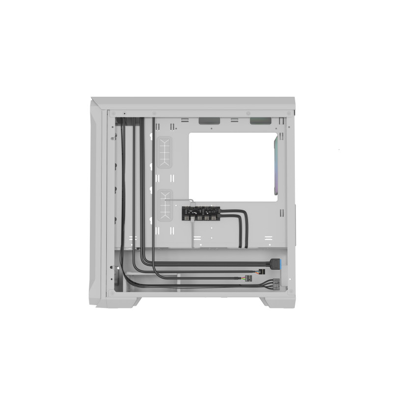 Počítačová skriňa Genesis IRID 503 ARGB LITE/Mini Tower/Transpar./Biela