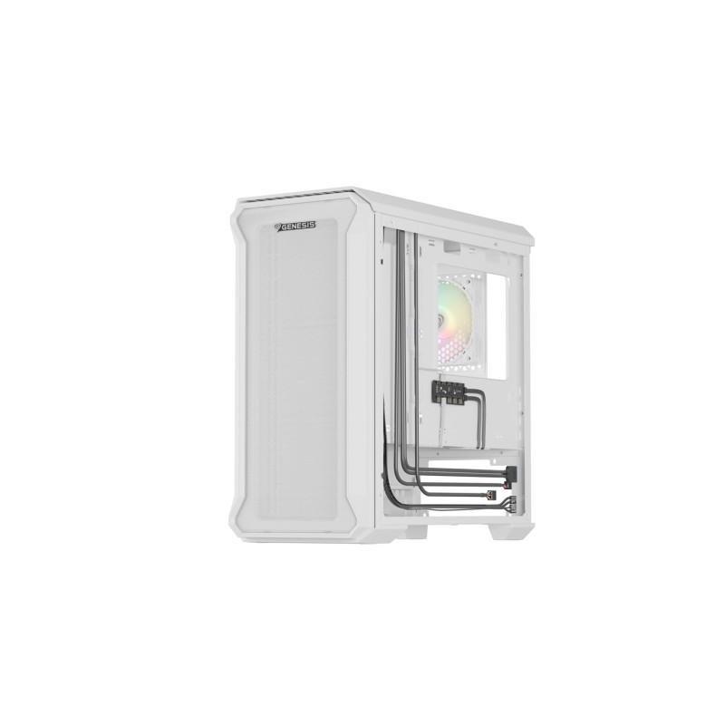 Počítačová skriňa Genesis IRID 503 ARGB LITE/Mini Tower/Transpar./Biela